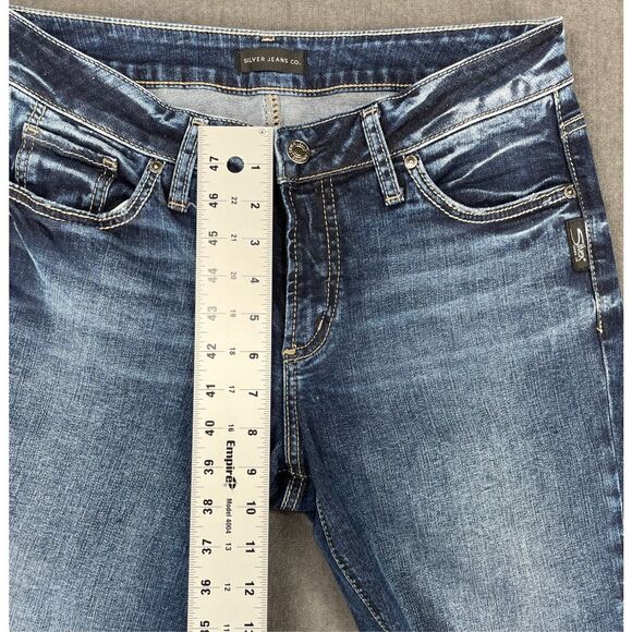 Silver Jeans Women 31x33 Blue Suki Slim Bootcut Mid Rise Stretch‎ Faded Denim - Picture 4 of 11
